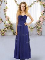 Sleeveless Floor Length Ruffles Lace Up Damas Dress with Royal Blue(SKU BMT0441-1BIZ)