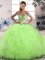 Amazing Sleeveless Floor Length Beading and Ruffles Lace Up Sweet 16 Dresses with