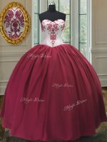 Stunning Floor Length Ball Gowns Sleeveless Burgundy Ball Gown Prom Dress Lace Up