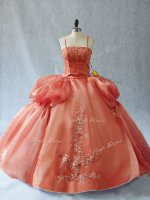 Fitting Sleeveless Appliques Lace Up Sweet 16 Dress