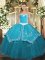 Sweetheart Sleeveless Organza and Taffeta Quinceanera Gown Appliques and Embroidery Lace Up