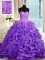 High Quality Lavender Sleeveless Sweep Train Beading and Pick Ups With Train Quinceanera Gowns
