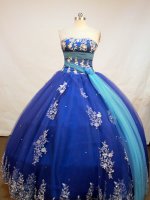 Best Seller Ball Gown Strapless Floor-Length Blue Beading and Applqiues Quinceanera Dresses Style FA-S-149(SKU FAo13S51)