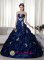 Lockhart TX Remarkable A-line Navy Blue Quinceanera Dress With Appliques and Pick-ups Sweetheart