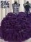 Sexy Scoop Dark Purple Sleeveless Beading and Pick Ups Floor Length 15th Birthday Dress
