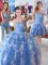 Attractive Three Piece Sleeveless Lace Up Floor Length Beading Vestidos de Quinceanera