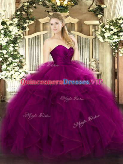 Sleeveless Zipper Floor Length Ruffles Military Ball Dresses For Women - Click Image to Close