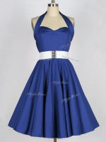 Graceful Halter Top Sleeveless Taffeta Dama Dress for Quinceanera Belt Lace Up(SKU SWBD132-5BIZ)