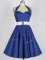 Graceful Halter Top Sleeveless Taffeta Dama Dress for Quinceanera Belt Lace Up