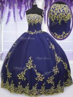 Charming Floor Length Ball Gowns Sleeveless Navy Blue Quinceanera Gowns Zipper(SKU PSSW028-2BIZ)