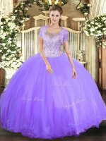 Floor Length Ball Gowns Sleeveless Lavender Quinceanera Dress Clasp Handle(SKU SJQDDT1010002-1BIZ)