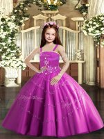 Lilac Pageant Dress Womens Party and Wedding Party with Beading Straps Sleeveless Lace Up(SKU PAG1089-1BIZ)