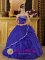 Aylesbury Buckinghamshire Exclusive Appliques Decorate Bule Strapless Quinceanera Dress In Florida