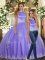 Lavender Backless Sweet 16 Dress Appliques Sleeveless Floor Length