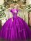 Noble Fuchsia Ball Gowns Satin Sweetheart Sleeveless Beading Floor Length Lace Up Vestidos de Quinceanera