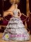 Cross Plains TX Appliques With Beading Decorate Bodice Romantic Gray Halter Taffeta Ball Gown Quinceanera Dress
