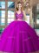 Glamorous Tulle Sleeveless Floor Length 15 Quinceanera Dress and Lace and Ruffled Layers