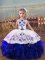 Fashionable Sleeveless Embroidery and Ruffles Lace Up Kids Formal Wear