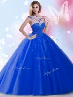 Best Selling Royal Blue Sleeveless Beading and Sequins Floor Length Ball Gown Prom Dress(SKU SJQDDT850002-1BIZ)
