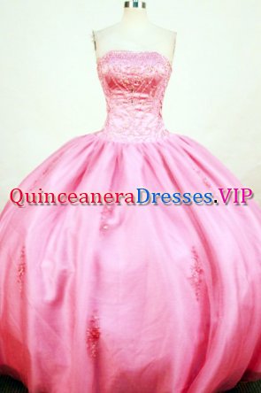Beautiful Ball Gown Strapless Floor-length Quinceanera Dresses Appliques Style FA-Z-0230