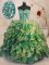 Sweetheart Sleeveless Organza Vestidos de Quinceanera Beading and Ruffles Lace Up