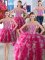 Amazing Four Piece Sleeveless Beading Lace Up Quinceanera Gowns