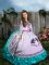 White Little Girls Pageant Dress Wholesale Straps Sleeveless Sweep Train Lace Up