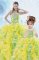 Fitting Multi-color Quince Ball Gowns Military Ball and Sweet 16 and Quinceanera with Beading and Ruffles and Sequins Sweetheart Sleeveless Lace Up