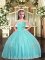 Most Popular Sleeveless Appliques Lace Up Winning Pageant Gowns