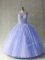Trendy Scoop Sleeveless Tulle Quinceanera Dress Beading Lace Up