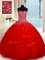 Elegant Floor Length Red Sweet 16 Dresses Tulle Sleeveless Beading