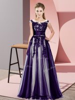 Free and Easy Purple Sleeveless Beading and Lace Floor Length Quinceanera Court of Honor Dress(SKU BMT0378-2BIZ)
