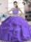 Purple Lace Up Sweet 16 Dresses Beading and Ruffles Sleeveless Floor Length