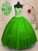 Floor Length Ball Gown Prom Dress Sweetheart Sleeveless Lace Up