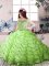 Lace Up Little Girl Pageant Dress for Party and Sweet 16 and Wedding Party with Beading and Ruffled Layers Court Train