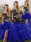 Luxurious Floor Length Royal Blue Vestidos de Quinceanera Off The Shoulder Sleeveless Lace Up