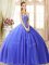 Exceptional Blue Sweetheart Neckline Beading Sweet 16 Quinceanera Dress Sleeveless Lace Up