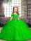 Sleeveless Beading and Ruffles Lace Up Little Girls Pageant Gowns