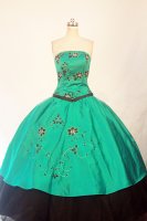 Beautiful ball gown strapless floor-length green appliques quinceanera dresses FA-X-064(SKU FAo14X10)