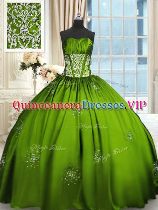 Clearance Floor Length Quinceanera Gowns Strapless Sleeveless Lace Up