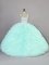 Apple Green Lace Up Halter Top Beading and Ruffles Quinceanera Gown Organza Sleeveless