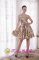 Anna Maria FL Print Sexy Halter A-Line / Princess Knee-length Quinceanera Dama Dress With Beading