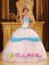 New Prague Minnesota/MN Perfect Satin and Organza Baby Blue Quinceanera Dress With Pick-ups and Appliques