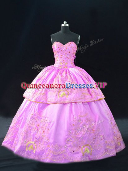 Latest Sleeveless Embroidery Lace Up Quince Ball Gowns - Click Image to Close