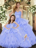 Glittering Tulle Sleeveless Floor Length 15th Birthday Dress and Appliques and Ruffles(SKU SJQDDT1704002-LGBIZ)