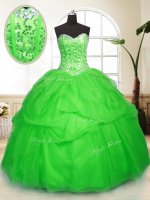 Great Lace Up Vestidos de Quinceanera Sequins and Pick Ups Sleeveless Floor Length