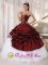Ellsworth Maine/ME Taffeta and Tulle Appliques Burgundy and White Quinceanera Dress For Formal Evening Sweetheart Ball Gown
