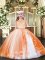 Glorious Tulle Sleeveless Floor Length Pageant Dress for Teens and Lace