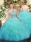 Halter Top Sleeveless Tulle Military Ball Gowns Ruffles Lace Up