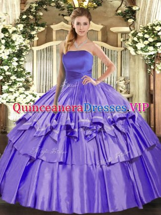 Sleeveless Lace Up Floor Length Ruffled Layers Sweet 16 Dress